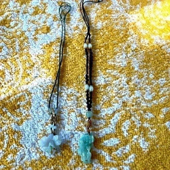Lot 2 jade Thai beaded necklaces fully adjustable NWOT - Picture 2 of 6